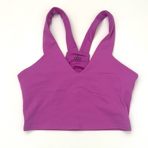 Alo Yoga Airbrush Real Bra Tank in Electric Violet Size Small - Picture 2 of 6